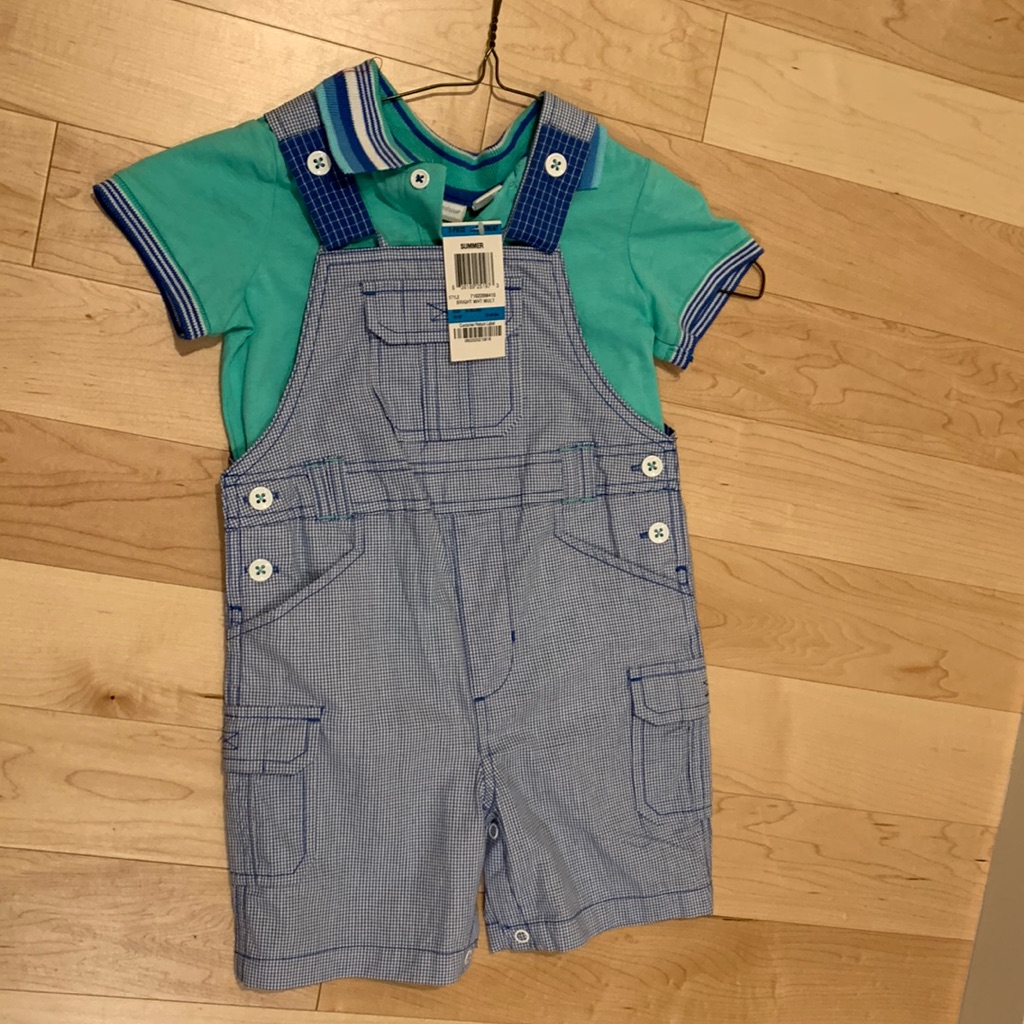 Nwt First Impressions Brand Jumpsuit Shorts With Shirt Size 24 Months
